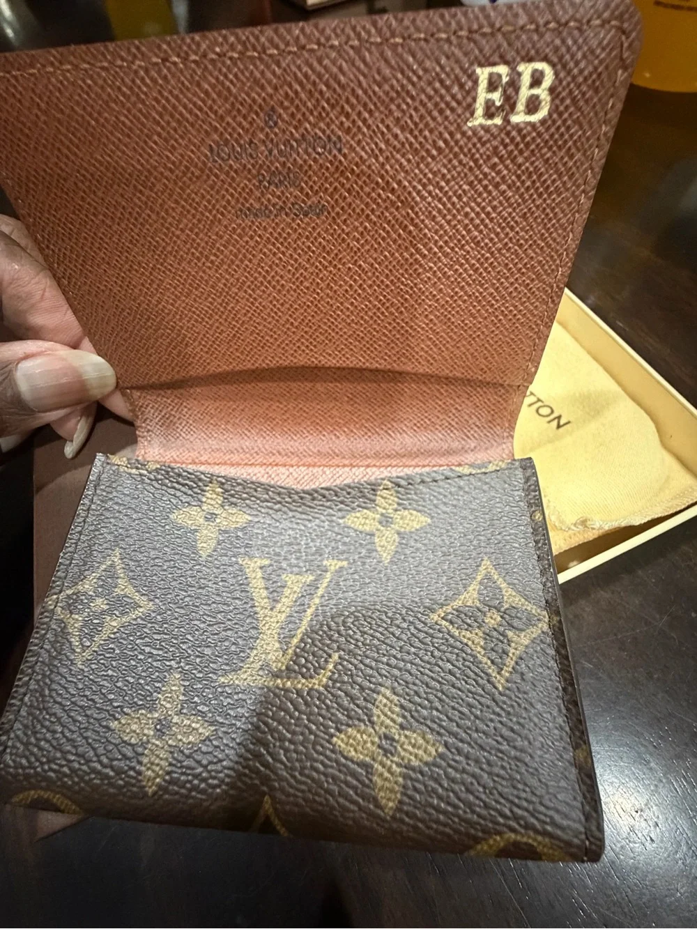 Louis Vuitton Monogram Card Holder Wallet - Brown & Gold